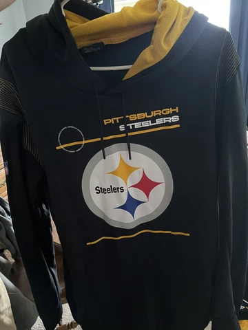 Nike Pittsburgh Steelers Sweater Mens XXL Black OnField Hoodie Sweatshirt Cover