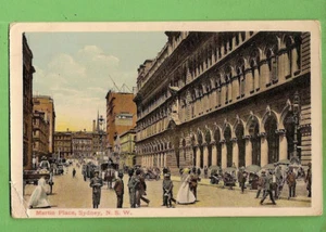 #L. 1911 AUSTRALIAN POSTCARD - MARTIN PLACE, SYDNEY - Picture 1 of 2