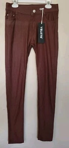 NWT Yelete Brown Denim Look Stretch Jegging Pants Size S - Picture 1 of 4