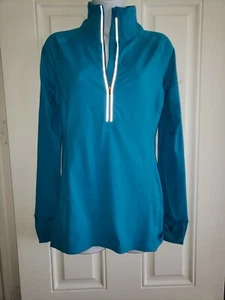 Womens Colosseum Live the Present Pullover Top Size Med/Large BRIGHT TOUQUIOSE* - Picture 1 of 4