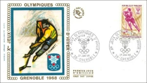 Xe JEUX OLYMPIQUES D'HIVER  - GRENOBLE - 1968 - FDC - Imagen 1 de 1