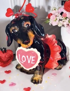 Tutú, corazón y antenas Blue Sky Love Dog San Valentín Dachshund nuevo con etiquetas auténtico minorista - Imagen 1 de 4