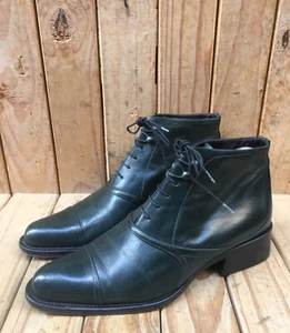 Vintage Prada Green Women's Lace Up Boots Size EUR 39 USA 9 UK 6 - Picture 1 of 12