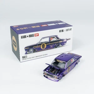 Kaido+MINIGT 1:64 Model Car Datsun 510 Pro Street Anniversary #138 Metal Purple - Picture 1 of 6