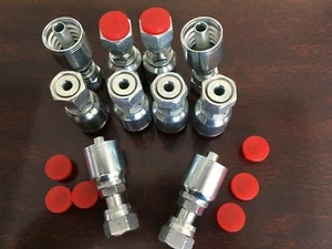  1JS43 6-6 AFTERMARKET HYDRAULIC HOSE FITTINGS 3/8 FLAT FACE SEAL  ( 10 PK - Picture 1 of 3