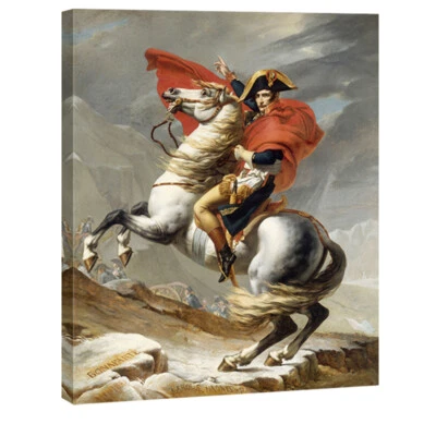 Canvas Print Painting Repro Art Napoleon Crossing The Alps Jacques-Louis David - Image 1 of 4