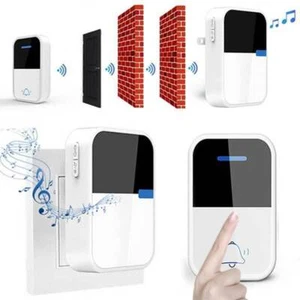 Batterielose Drahtlose Kinetische Türklingel Funkklingel 38 Melodien 150m - Bild 1 von 11