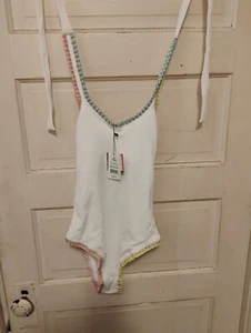 PQ SWIM Girls Pier Rainbow Embroidered One Piece Swimsuit Size Small - Picture 1 of 4