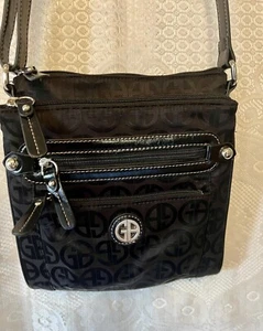 GIANI BERNINI North South Umhängetasche Organizer Tasche Damen schwarz Nylon - Bild 1 von 8