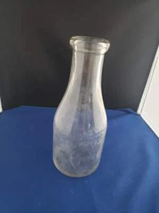 Antica bottiglia latte panna quartina lattiero-casearia noce vintage 9,5"H - Foto 1 di 11