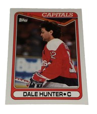 1990-91 Topps Dale Hunter Washington Capitals #129  Hockey Trading Card 