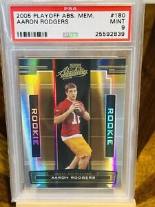 2005 Playoff Absolute Memorabilia Aaron Rodgers Silver Foil SP/999 RC! PSA 9!