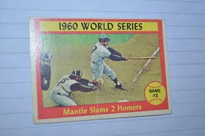 1961 Topps Mickey Mantle Serie Mundial Juego 2 #307 - Imagen 1 de 8
