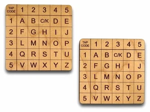 Tap Code Cipher | Verschlüsselungsgerät im Taschenformat - Bild 1 von 3