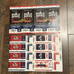 2016 WORLD SERIES  CLEVELAND INDIANS / CUBS WORLD SERIES TICKET SHEET🔥🔥 - Bild 1 von 12