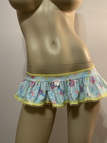 Sexy Cinnamoroll Micro Mini Ruffle Skirt Lingerie Rave Exotic Dancer Stripper