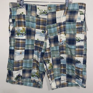Old Navy Shorts Herren 37 lose kariert Madras Patchwork Y2K Küste Maritim Vorbereitung - Bild 1 von 14