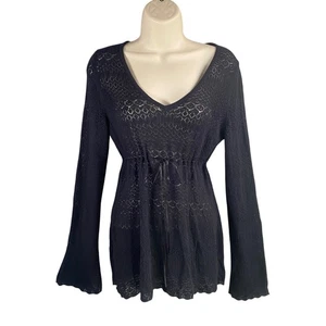 Y2k Express Babydoll Oberteil Medium Strick Glockenärmel Indie Fee Grunge Whimsigoth - Bild 1 von 6