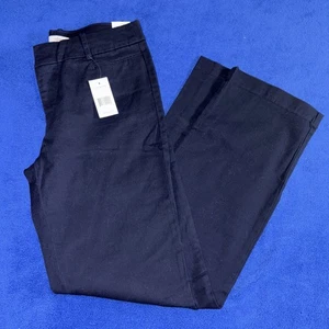 Dockers Damen marineblau vorne flach gerades Bein glatt Chino Hose Größe 6M - Bild 1 von 5