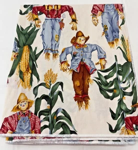 Herbst Herbst Vogelscheuchen & Mais Thanksgiving Urlaub Tischdecke kitschig 41" x 56" - Bild 1 von 19