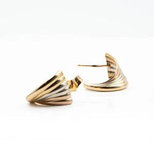 Boucles d'oreilles 3 Ors 18k 1.36grs - Bijoux occasion - Picture 1 of 2