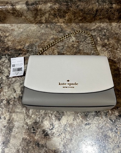 Borsa a tracolla Kate Spade New York Carson Med Nimbus grigia nuova con etichetta