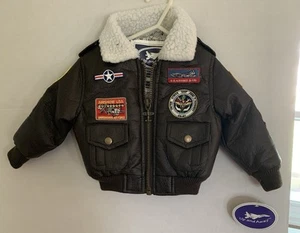 Junior Flight Jacket A-2 U.S. Air Force JFK Tomcat Prowler Patches 24M - Picture 1 of 13