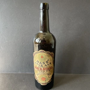 Antik um 1860 BASS ALE ROBERT BLAKE BYASS Pre-Pro Bierflasche Papieretikett - Bild 1 von 12