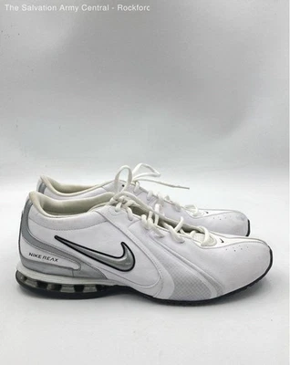 Nike Herren Reax Revolution TR 3 Weiß Grau Leder Niedrig Sneaker Schuhe Größe 14 - Bild 1 von 4
