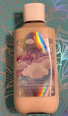 Bath & Body Works COTTON CANDY CLOUDS 身体乳液 8 盎司 全新 罕见 — 第 1/2 张图片