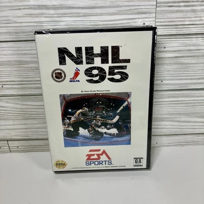 EA Sports NHL 95 NHL (Sega Genesis, 1994) - Sealed -  New With Protector - Image 1 of 4