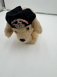 Harley Davidson 12" Plush Golden Retriever Stuffed Animal Bandana Biker Dog Toy - Picture 1 of 7