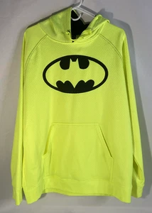 Neongelber DC Comics Batman Hoodie mit Tasche Gr. L - Bild 1 von 11