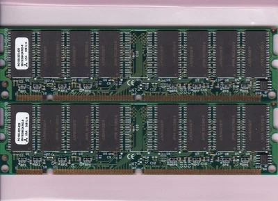 256MB 2x128MB PC-100 MITSUBISHI MH16S64DAMD-8 PC100 3.3V SDR Ram Memory DIMM Kit - Image 1 of 2