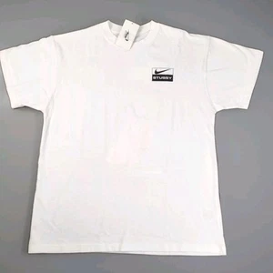 NIKE x STUSSY Herren Zoom weiß Spiridon T-SHIRT Größe LARGE M (SELTEN) CU9256-100 - Bild 1 von 8