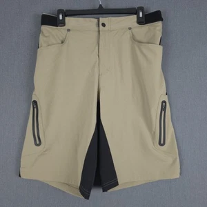 Zoic Ether Shorts with Padded Liner Mens XL Khaki Adjustable Cycling Shorts - Picture 1 of 13