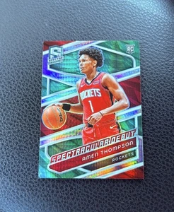 AMEN THOMPSON 2023-24 SPECTRA SPECTRACULAR GREEN INT ROOKIE RC /75 - Picture 1 of 2
