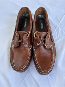 MENS Dexter USA boat shoes Pristine brown leather SIZE 9 1/2 Narrow Excellent - Picture 1 of 11