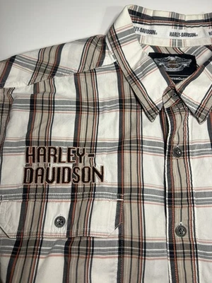 Harley Davidson Men’s Short Sleeve Button Down 2xl Embroidered Pieces syn3 patch - Image 1 of 4