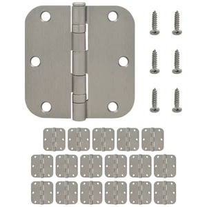 Nuk3y Residential 3 1/2" x 3 1/2" Ball Bearing Door Hinge 5/8 Radius - Picture 1 of 14
