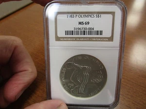 United States Commemorative Silver Dollar 1983-P Olympics NGC MS69 - Picture 1 of 2