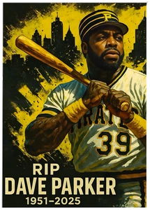 DAVE PARKER * Custom ACEO * Fun Novelty * PITTSBURGH PIRATES * Art Card * ATC - Bild 1 von 1