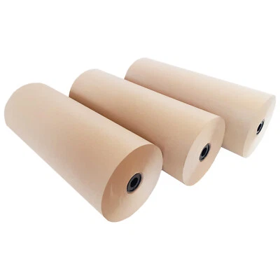 VEXXOS 3 Rollen Schrenzpapier 50 cm breit x 200 lfm Packpapier 100g/m² 1 Rolle=10kg