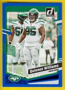 2023 Donruss 231 Quinnen Williams Jets DT Blue Press Proof - Picture 1 of 1