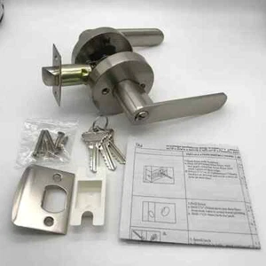 4 Pack Door Handle Lock Privacy Lever/Knob Lock Set W/3Keys for Bedroom Bathroom - Picture 1 of 6