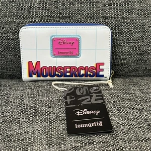 Loungefly Disney Mousercise 80s Retro-Inspired Workout Zip-Around Wallet NEW - Picture 1 of 16