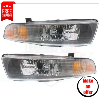 Headlights MI2502122 MI2503122 set 2 pc w/ Bulb for 2002-2003 Mitsubishi Galant - Image 1 of 4