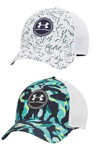 Under Armour Mens Iso-Chill Driver Mesh Cap, Black Camo or White Multi, NEW - Picture 1 of 4