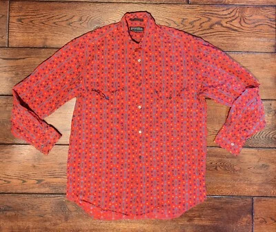 VTG Generra Giovane Men's L/S Button Shirt Size Large Abstract Geometric Pattern - Image 1 of 4