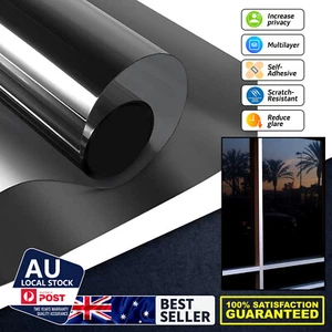 100x300cm One Way Mirror Glass Film House Window Tint Blackout Privacy Protector - Picture 1 of 13